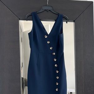 Vince Camuto Asymmetrical button dress, size 4